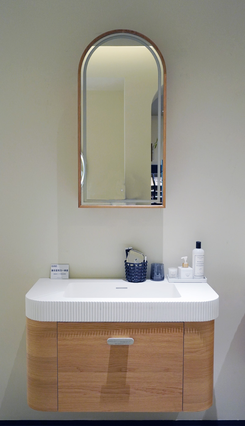 LED Mirror Cabinet OJS264-900-Veneer